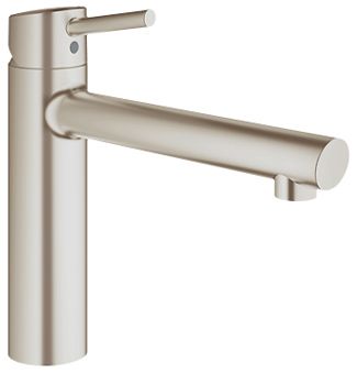 Grohe Concetto 1-gats keukenkraan m. medium uitloop steel