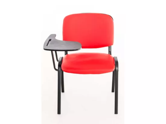 Chaise de salle à manger - Similicuir & Métal noir mat - Rouge - Ken mit Klapptisch