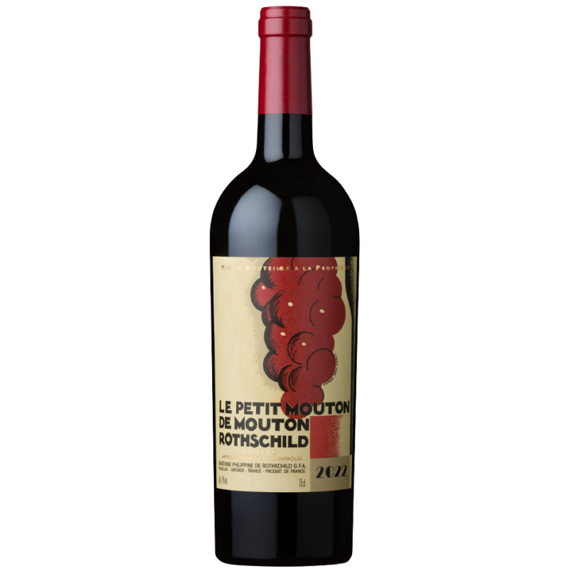 LE PETIT MOUTON 2022 - Pauillac - 2ème Vin - par Caisse bois de 3 bouteilles 75 cl