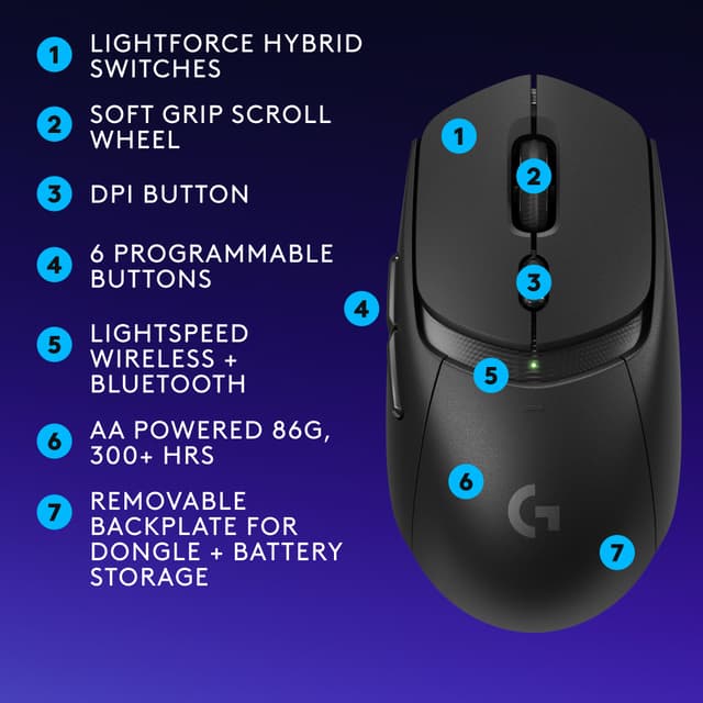 Logitech G G309 gamingmus (sort)