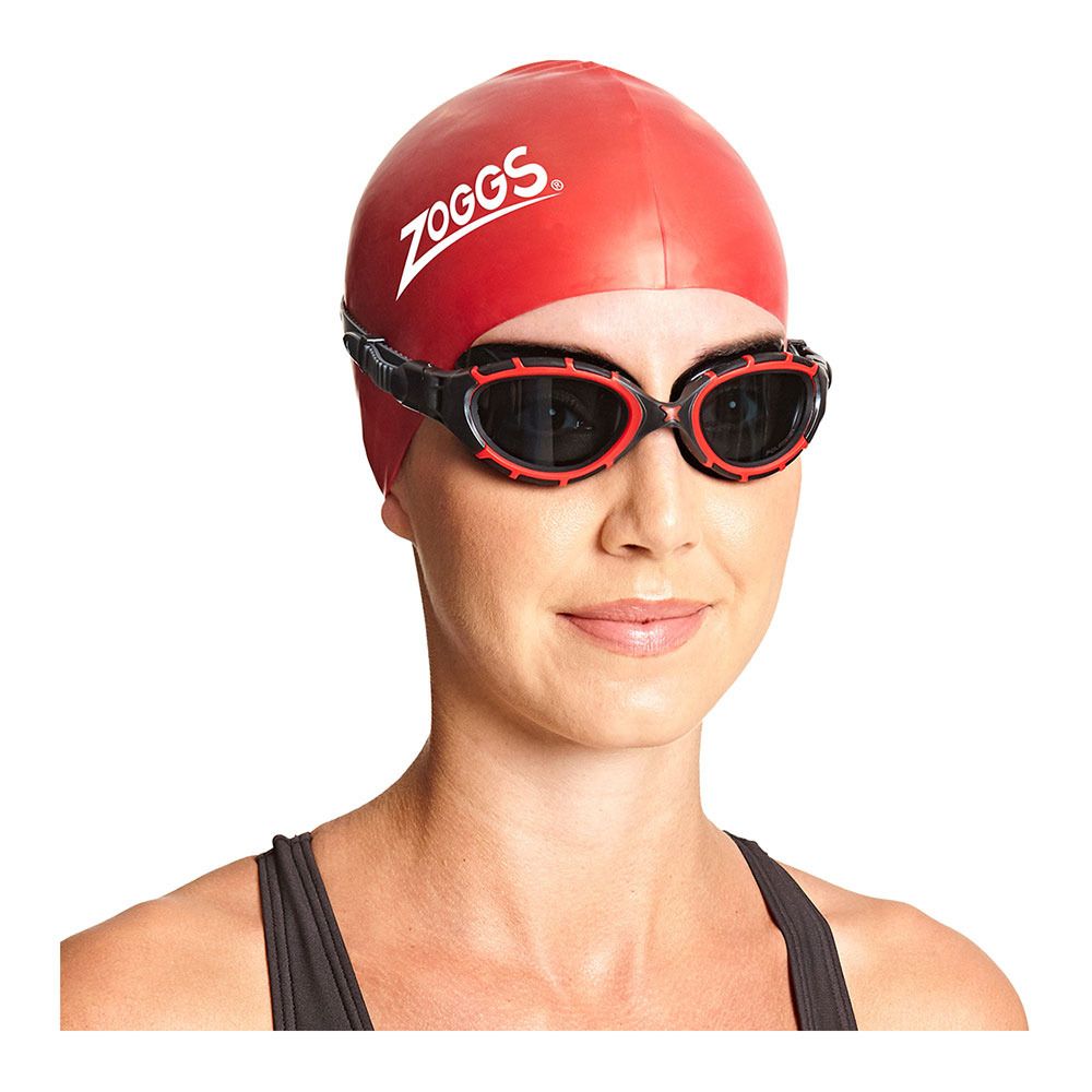 Zoggs PREDATOR FLEX - Lunettes de natation polarisés red/black/smoke polar