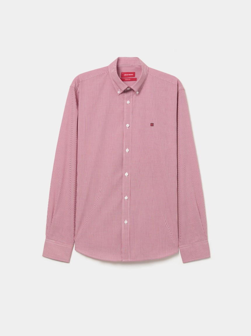 Camisa regular fit com micropadrão