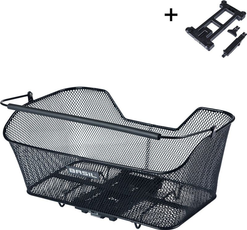 Basil Base XL MIK achtermand, zwart (Eco bodem)