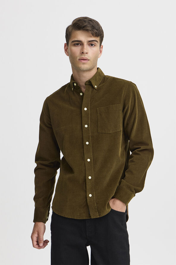 Casual Friday CFANTON LS BD baby cord shirt Desert palm
