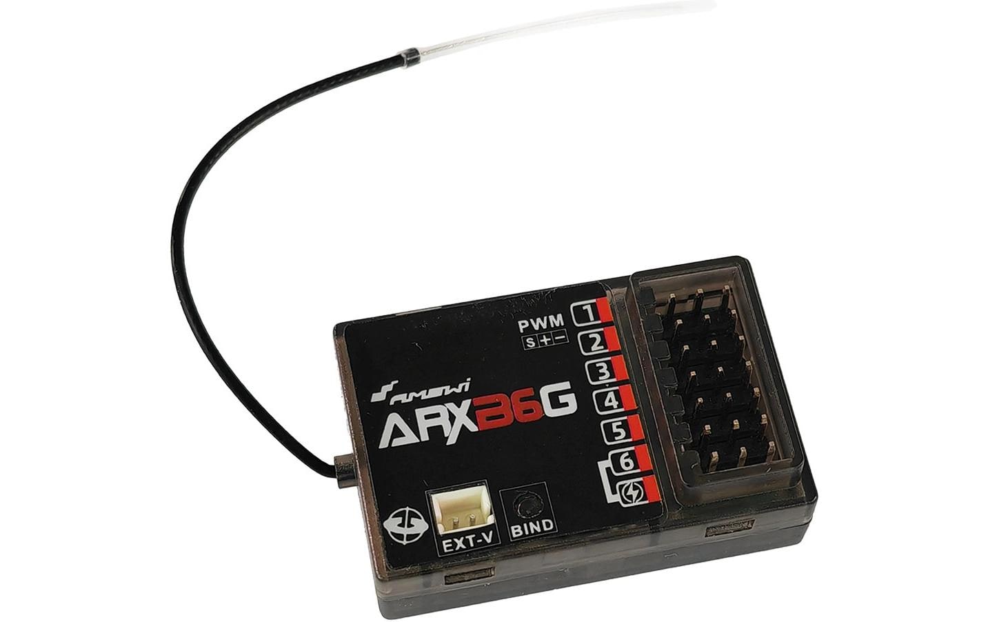 Empfänger ARXB6G 6-Kanal mit Gyro Für ATXB6 und ATXB86-Kanal-Empfänger mit integriertem Gyro und Telemetrie-Ausgang