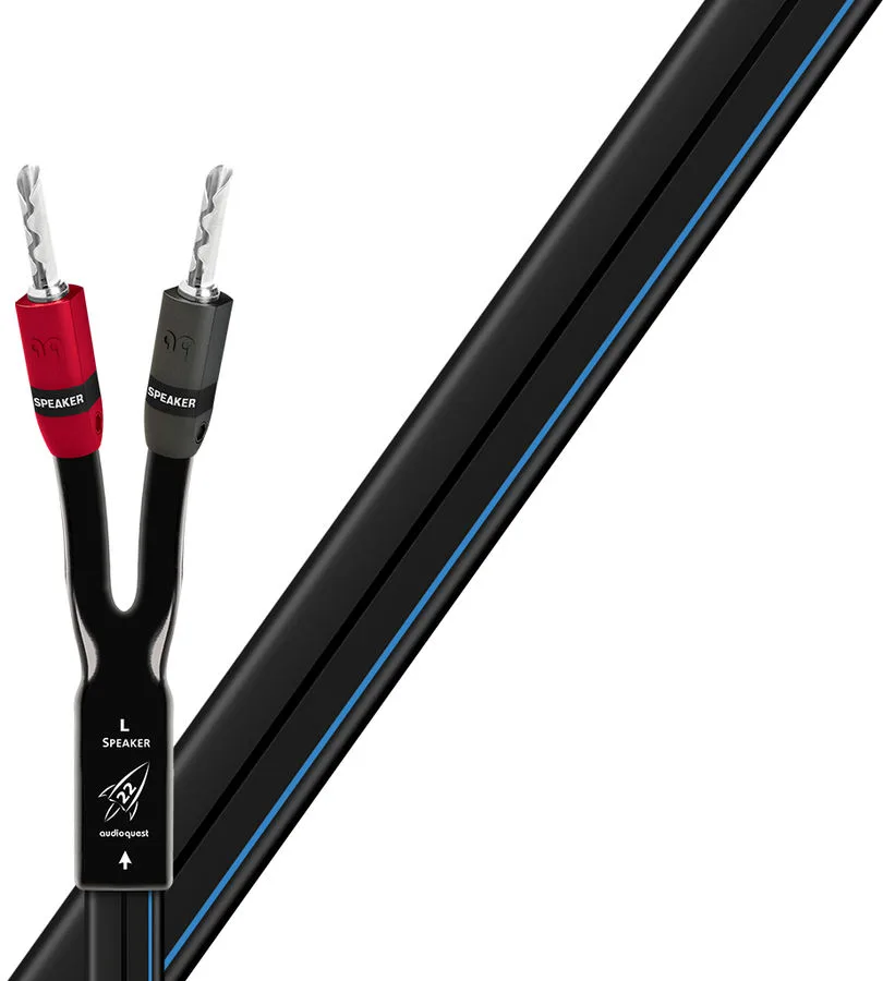 Audioquest Rocket 22 Bananes (2 x 3 m) Câbles d'enceintes prémontés