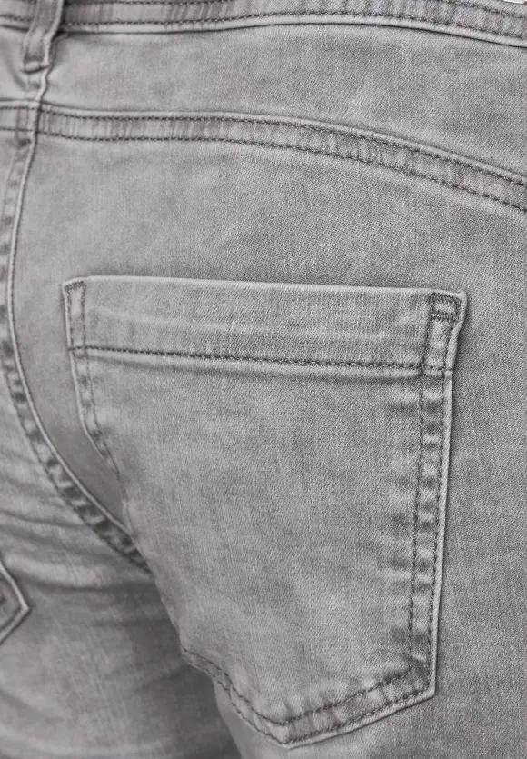 Casual Fit Jeansbermuda - autentic grey bleach