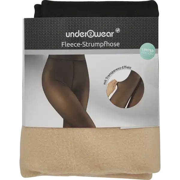 transparent teddy tights schwarz / make-up Gr. S (36 / 38)