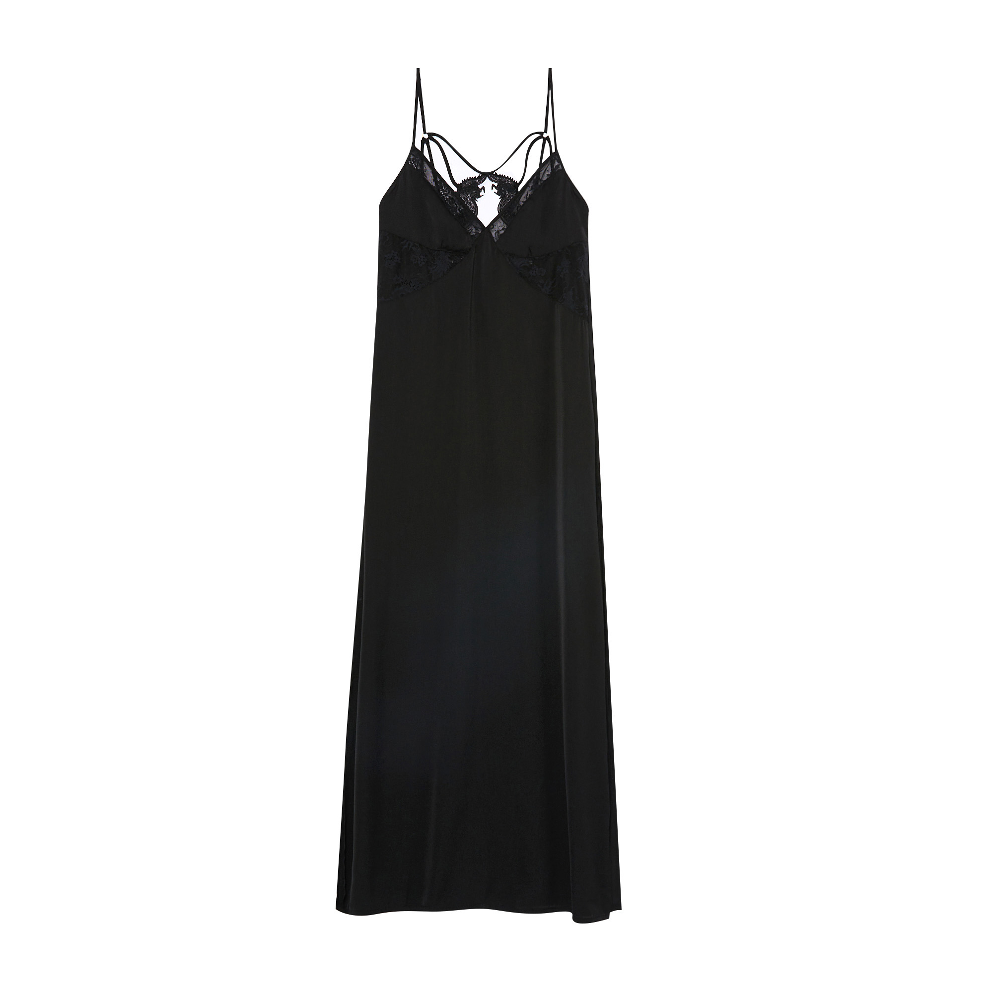 Nuisette longue en satin