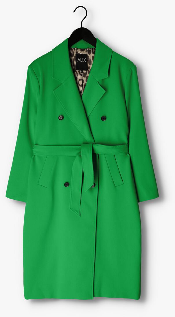 ALIX THE LABEL groene alix the label  ladies wovn long trench coat
