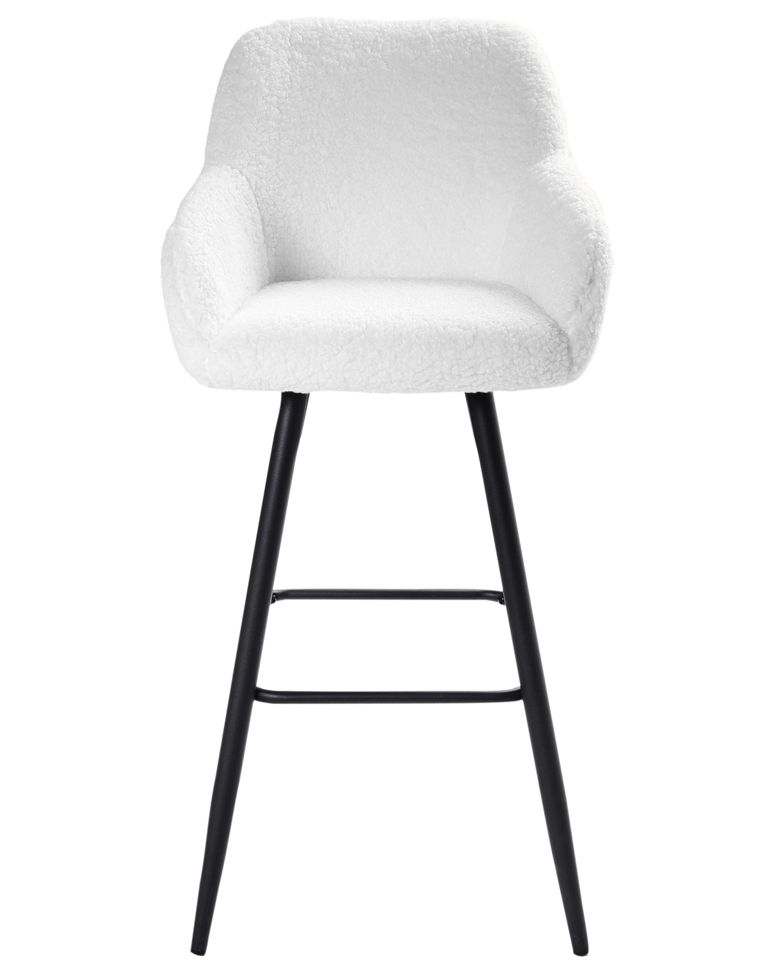 Set van 2 barstoelen CASMALIA Bouclé Gebroken wit