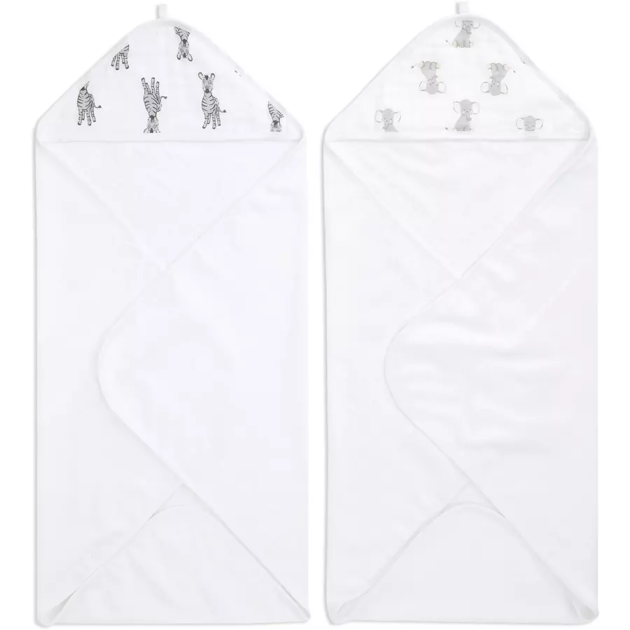 aden + anais™ essentials Kapuzenbadetuch 2er-Pack safari babes