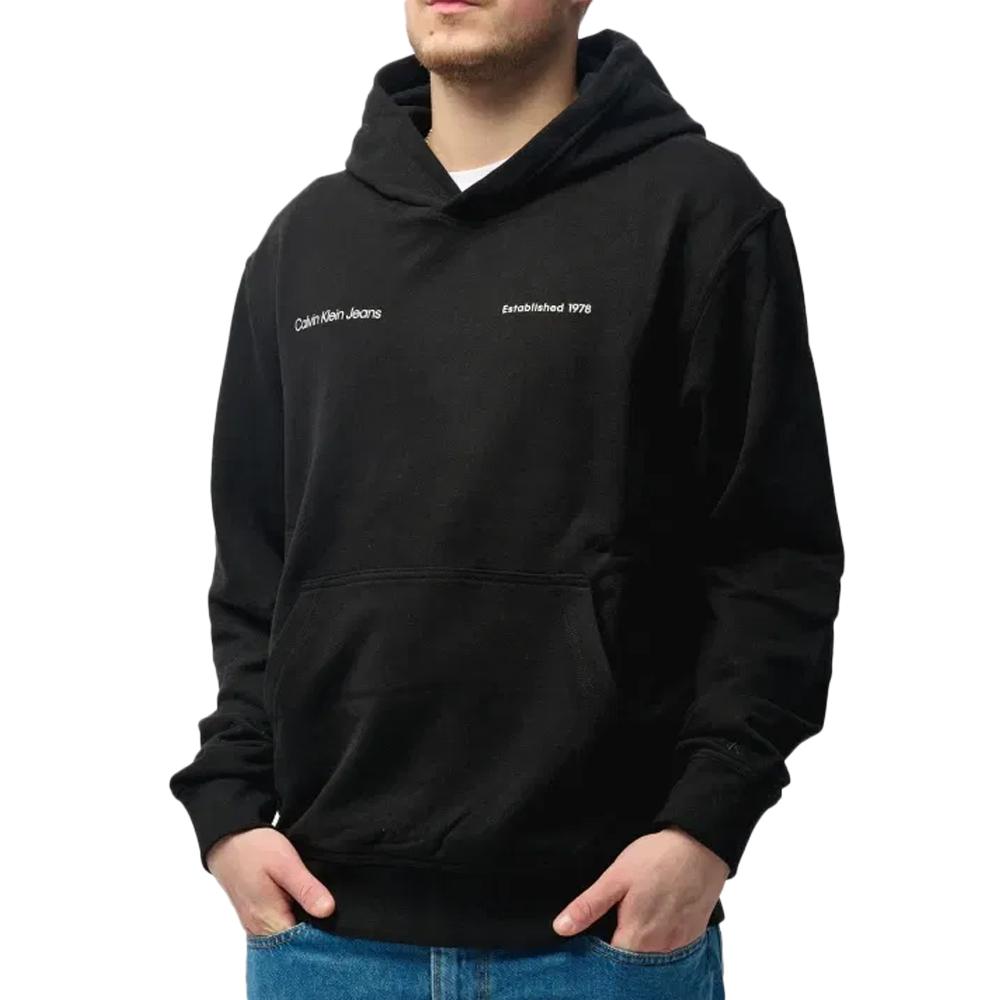 Calvin Klein Jeans Sweat à capuche Noir Homme Calvin Klein Jeans Big Box Logo