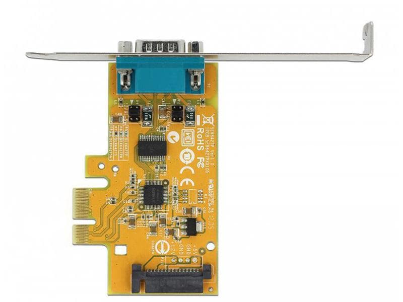 Delock PCI-Express-Karte 90293 1x Serial / RS-232 PCIe-Schnittstellenkarte mit einem Serial-Port, ESD-Schutz und Spannungsversorgung