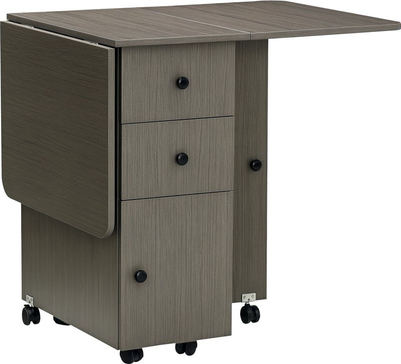 Eettafel - Grijs - Spaanplaat - Inklapbaar - Ruimtebesparend