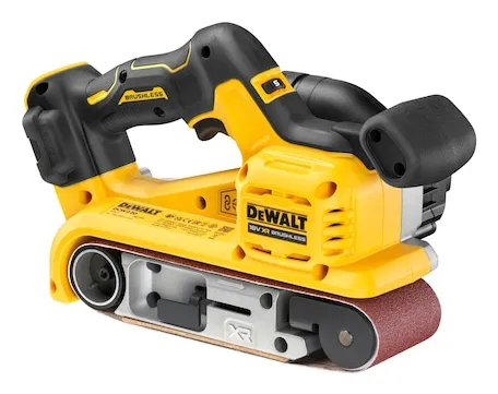DeWALT DCW220NT-XJ, Bånd slibemaskine, Detaljer, Sort, Gul, Børstefri, 3,6 dB, 1,5 m/s²