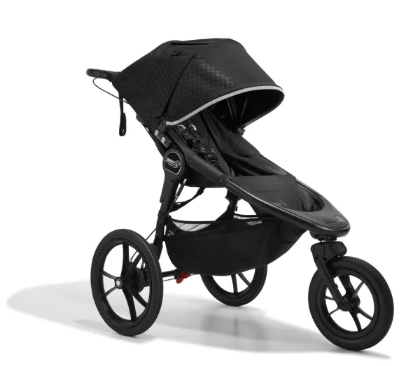 Baby Jogger summit X3, Baldakin, Løbevogn, Ethvert køn, Oppustelige hjul, Sammenfoldelig, Sort