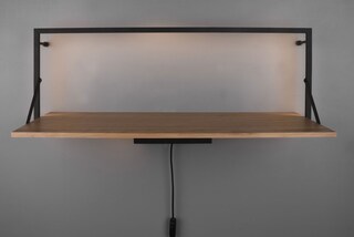 LED-Regal Leonie 90 x 30 cm Artisan-Eiche/schwarz