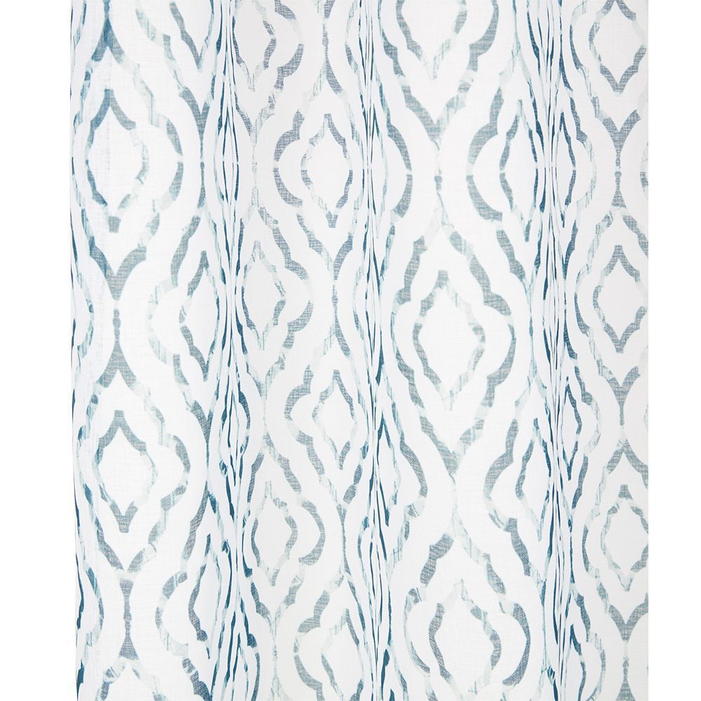 Voilage polyester 140x240cm imprimé bleu