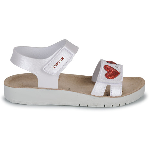 Geox - J SANDAL COSTAREI GI - Blanc / Rouge