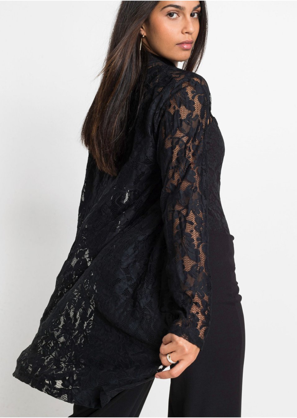Blazer long en dentelle