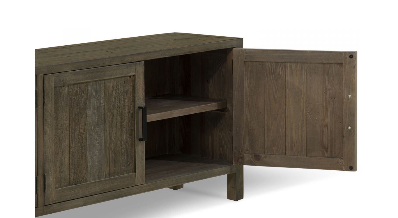Bahut bois marron 220x40x68cm