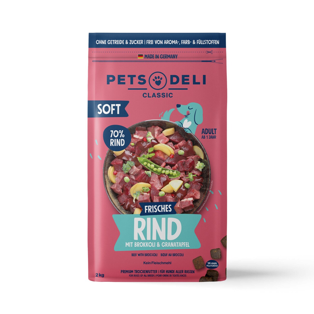 Pets Deli Adult Soft Rind mit Brokkoli & Granatapfel 2 kg