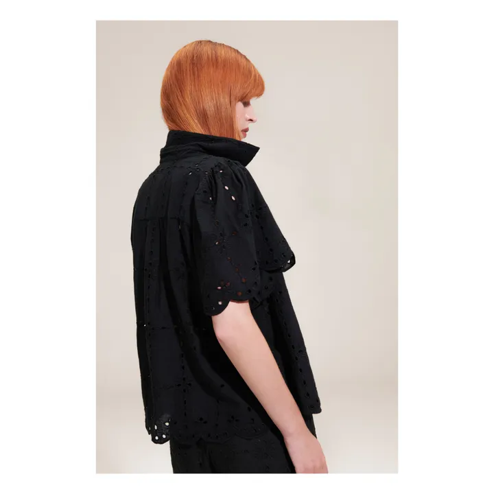 BELLEPIECE Blouse Elvira Brodée | Noir