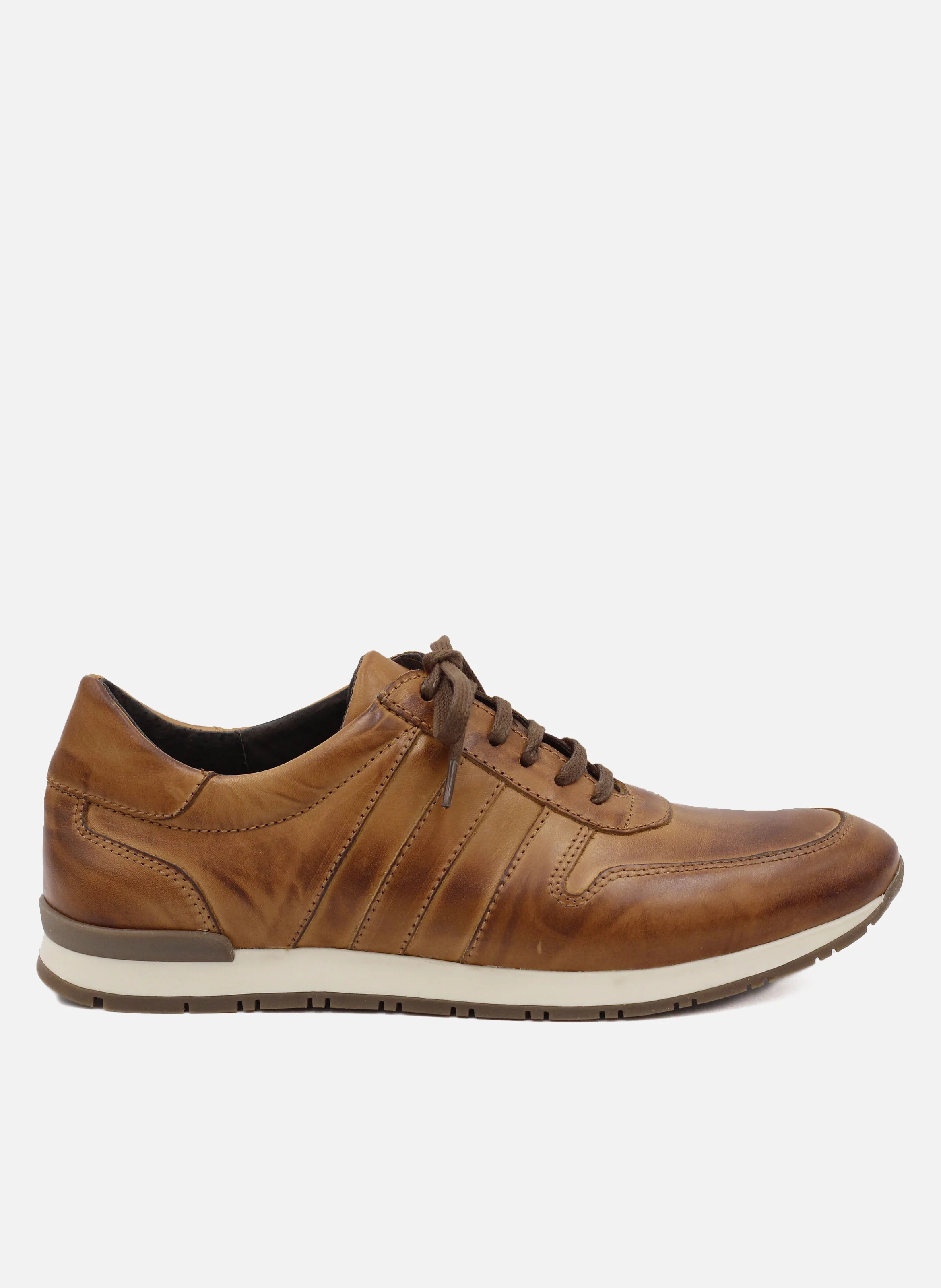 Sneakers cuir lisse | Marron