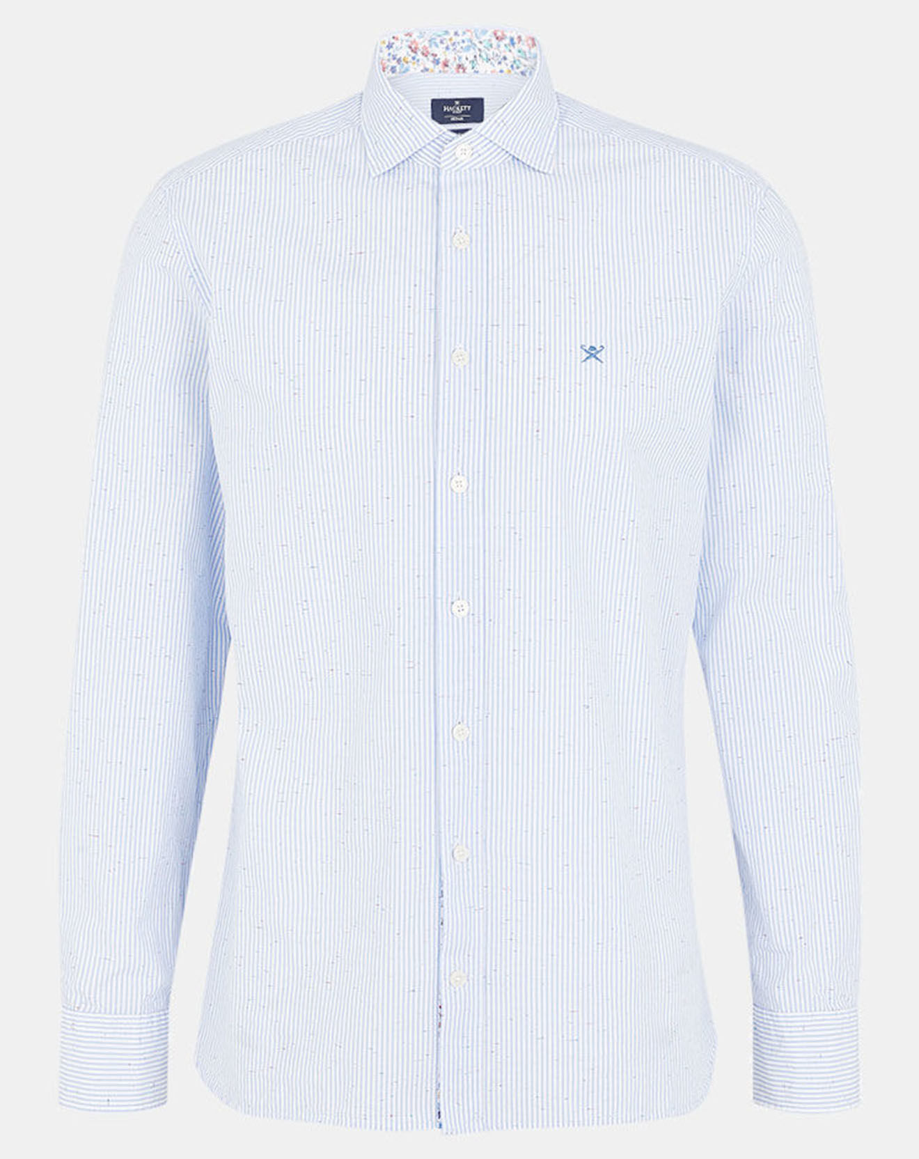Hackett London Chemise Slim Fit à rayures bleu ciel/blanc