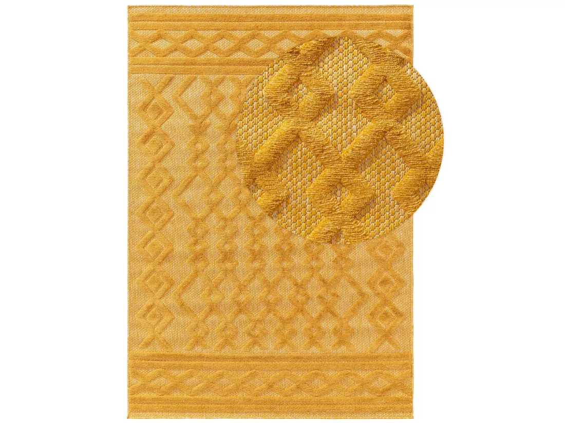 Tapis d'extérieur & intérieur Bonte Jaune 80x150 cm