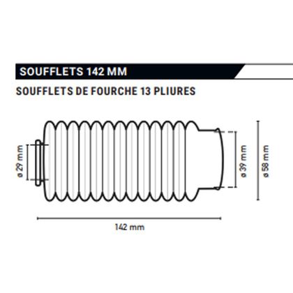 Protections de fourche Circuit Equipement 142 MM Universel - Marron