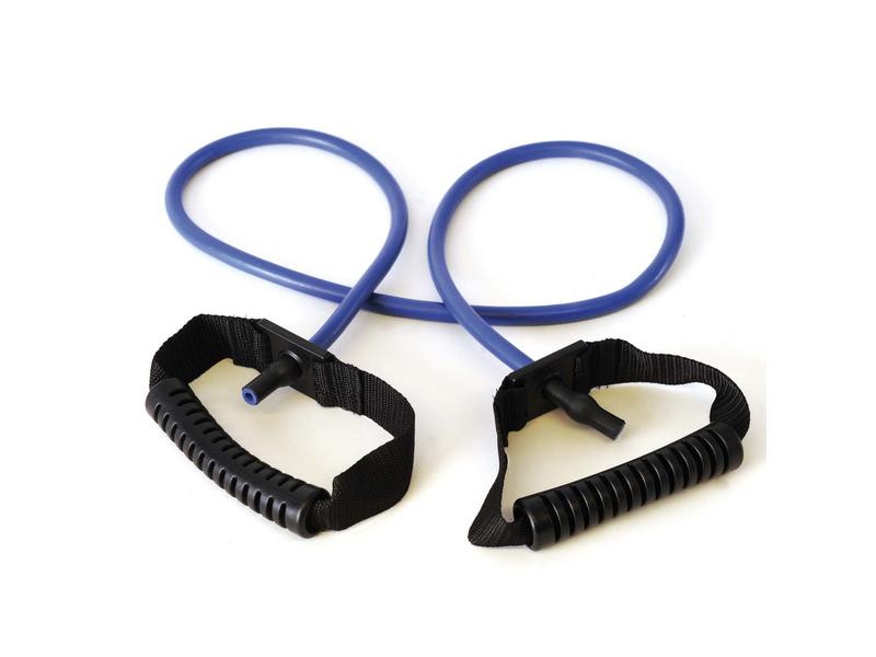 SISSEL Fitnessband Fit-Tube 1.2 m blau Fitnessband mit Griffen