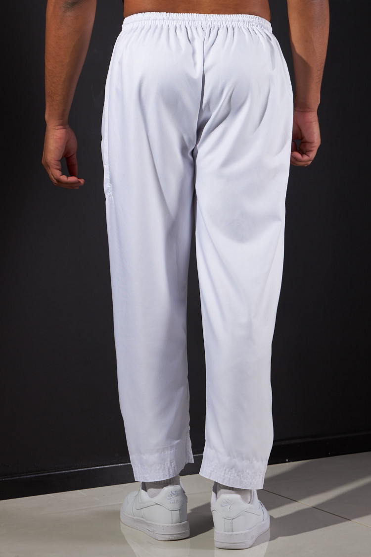 Ensemble 2 pièces qamis + pantalon blanc