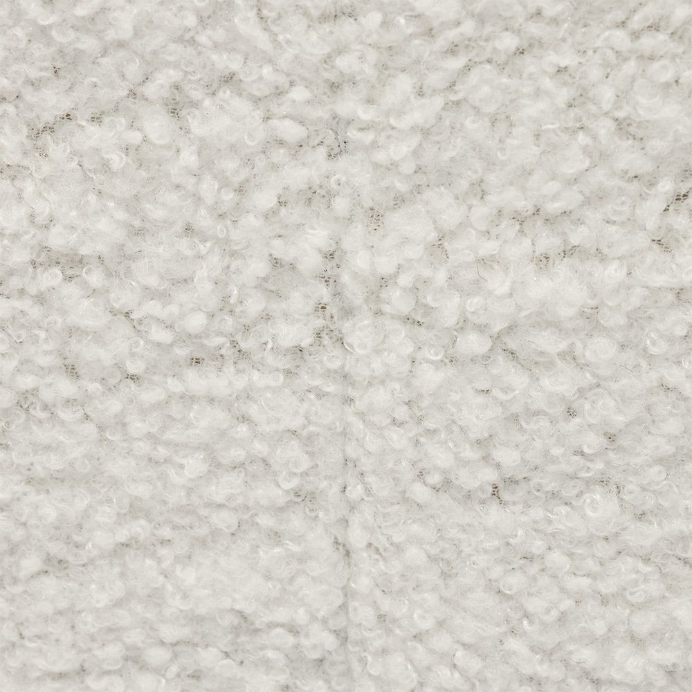 Banc coffre Clara décor laine bouclée Blanc  - L77xP38xH38 cm