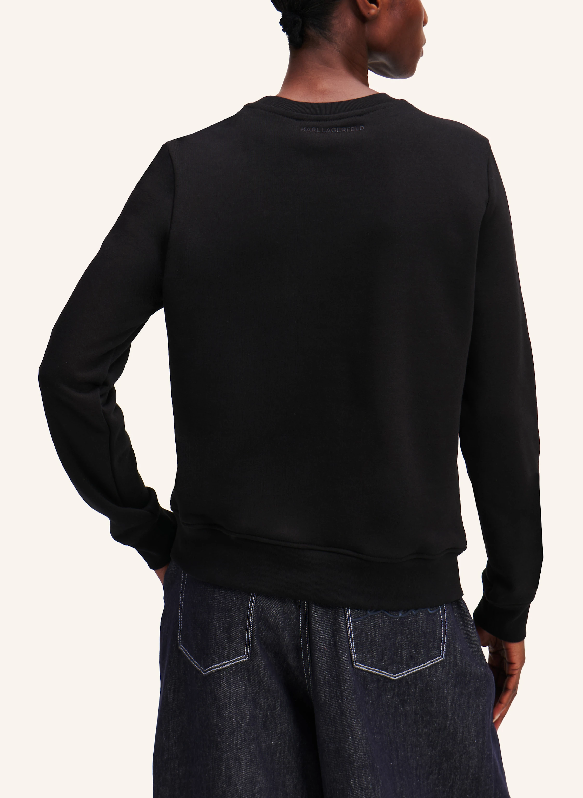 KARL LAGERFELD SWEATSHIRT MIT KARL-SIGNATUR AUS BOUCLÉ