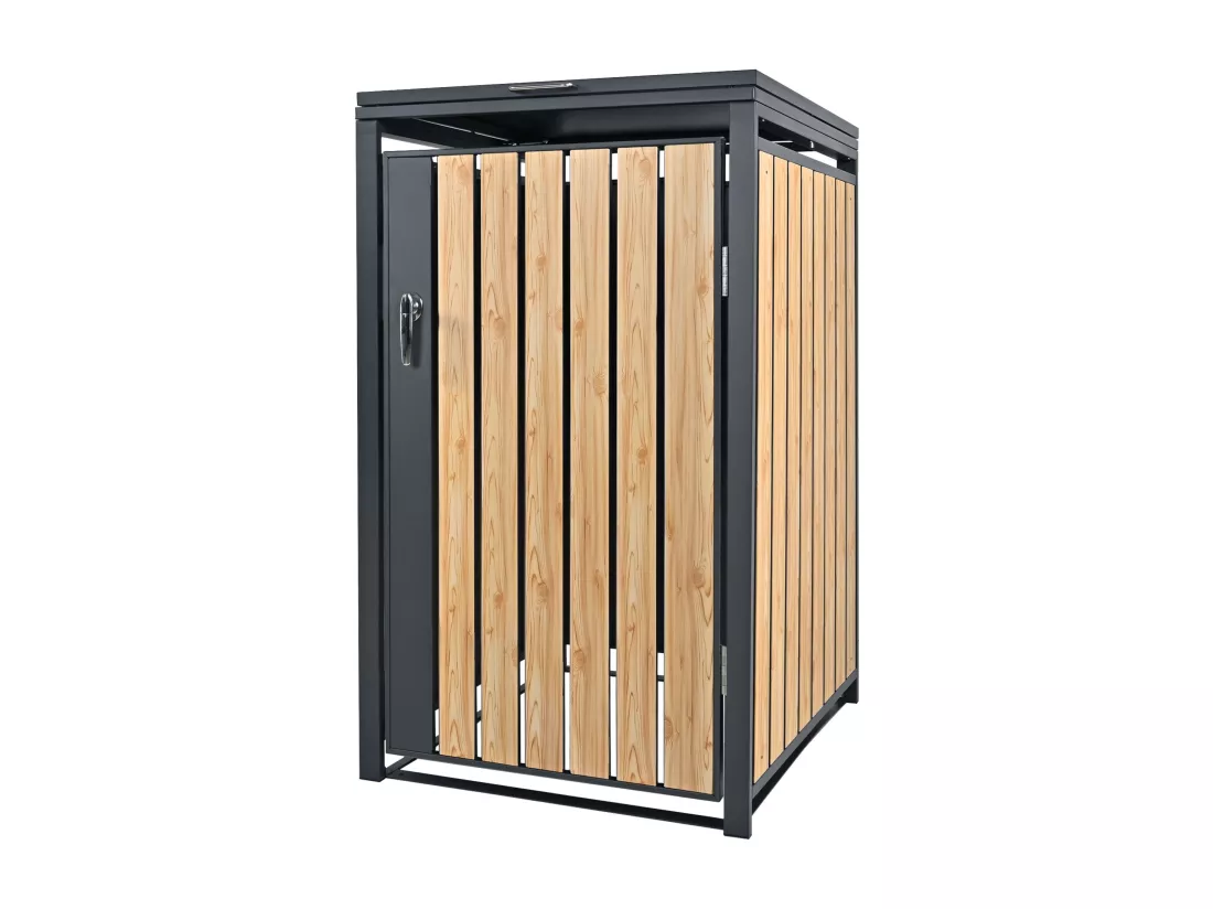 Abri de poubelle cache-poubelle boîte de rangement extérieur 240L 68x116,3x80 cm