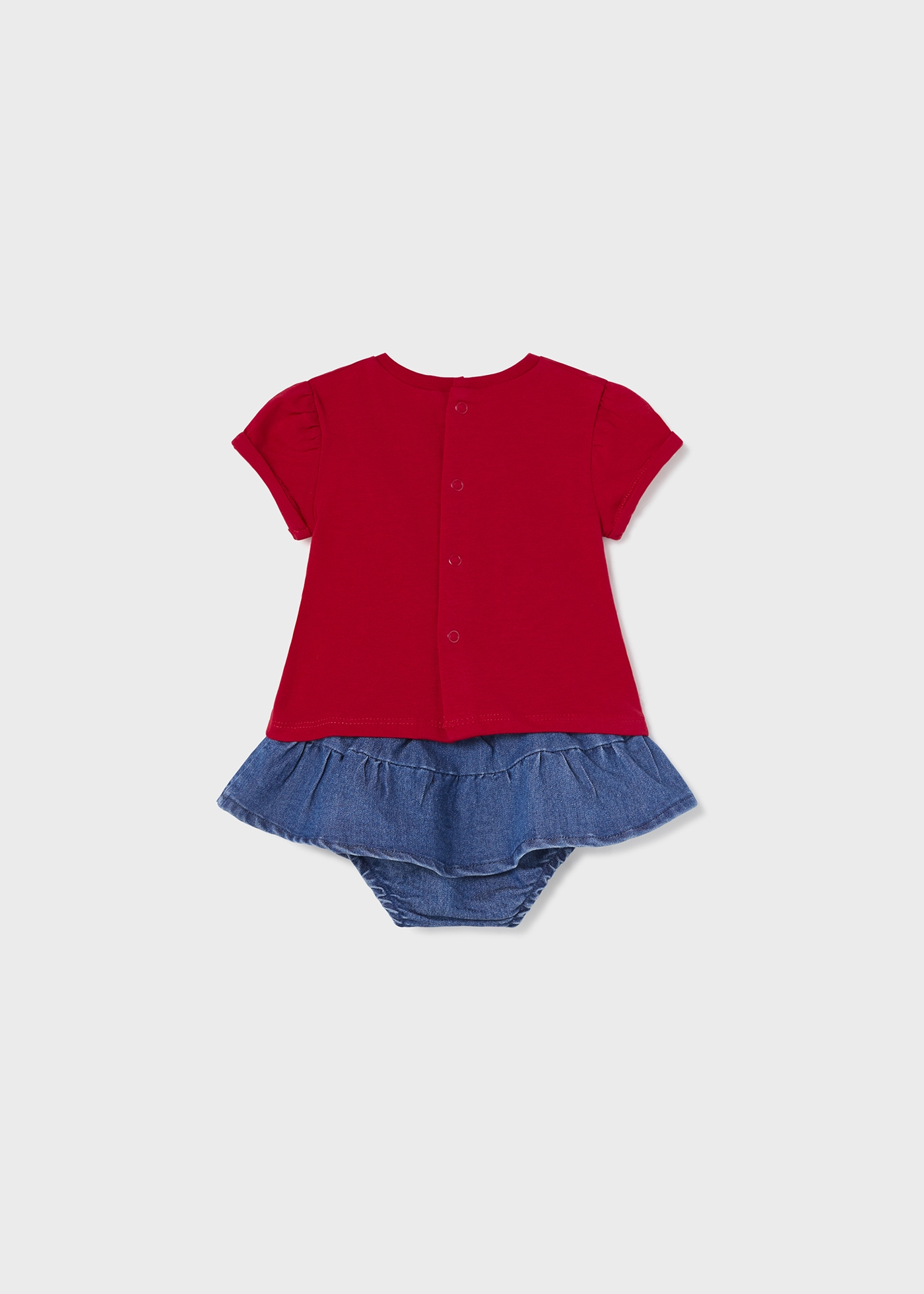 Conjunto de 2 peças em algodão sustentável para recém-nascidos.