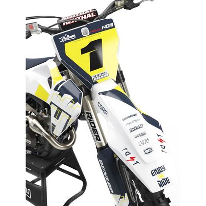 Kit déco RiderUnik RAK WHITE - Blanc / Bleu