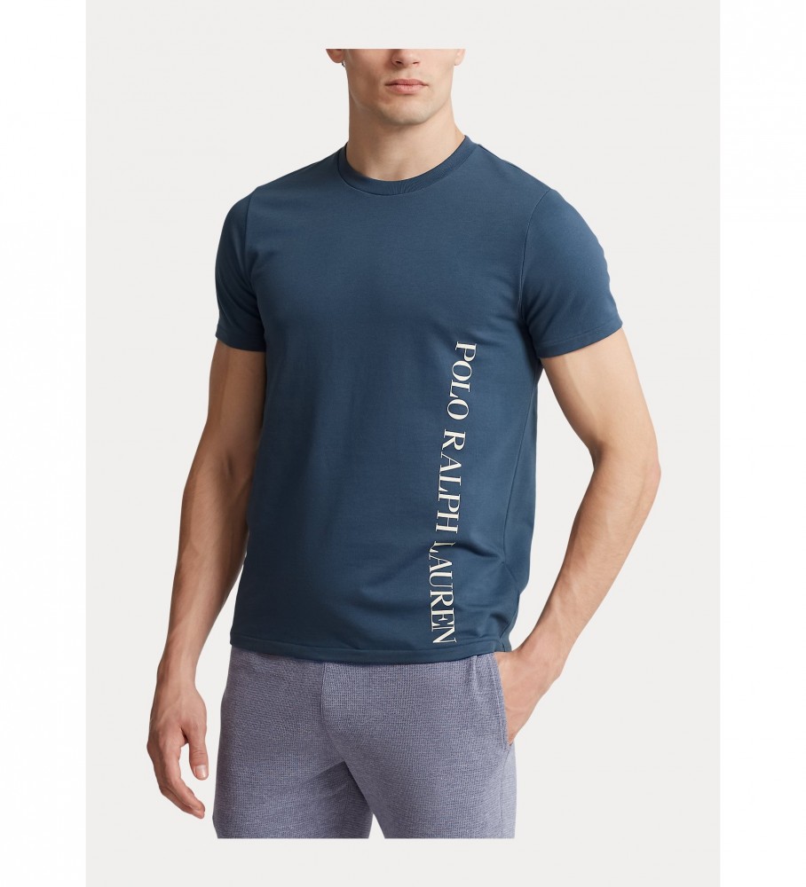 Camiseta azul com o logotipo da Ralph Lauren