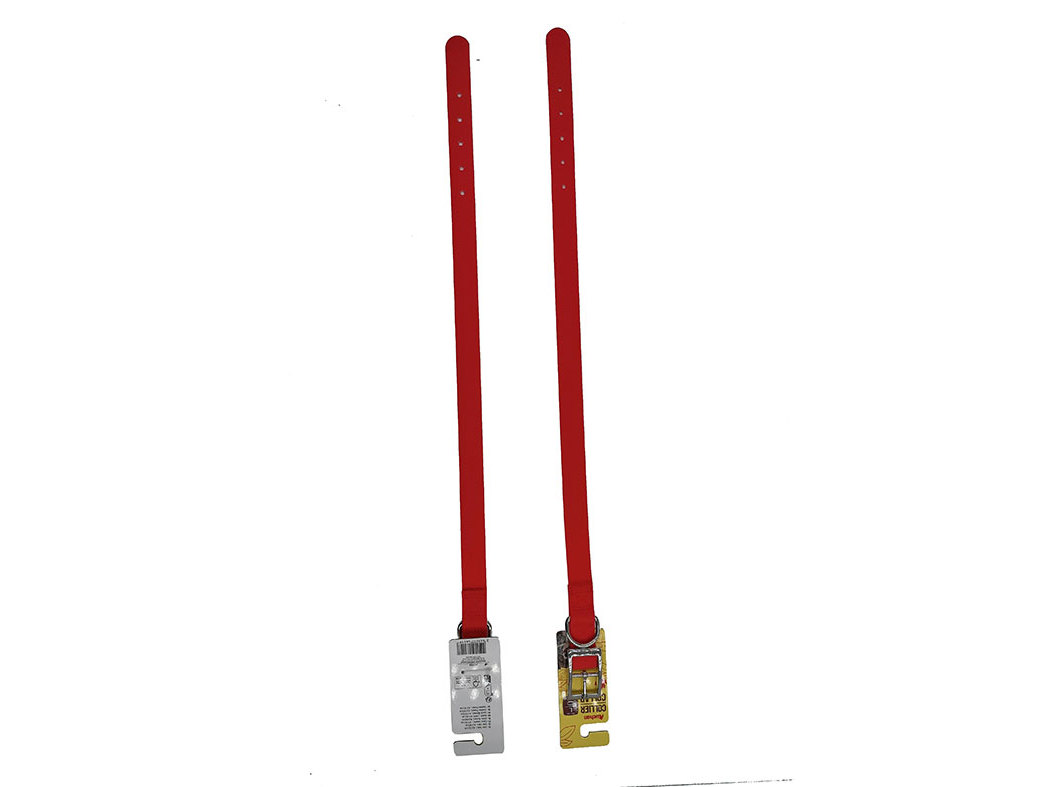 COLEIRA PVC AUCHAN VERMELHA 2.5CMX40-60CM
