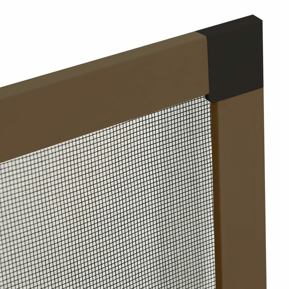 Moustiquaire pour fenêtres marron 100x120 cm