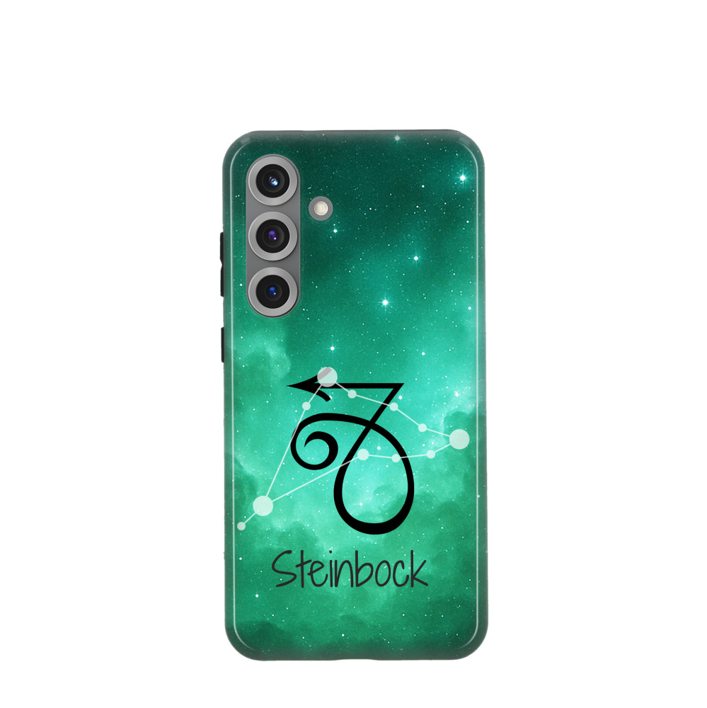 Samsung Galaxy S25 Plus Hybrid (Kunststoff / Gummi) Hülle Steinbock 2 - Grün
