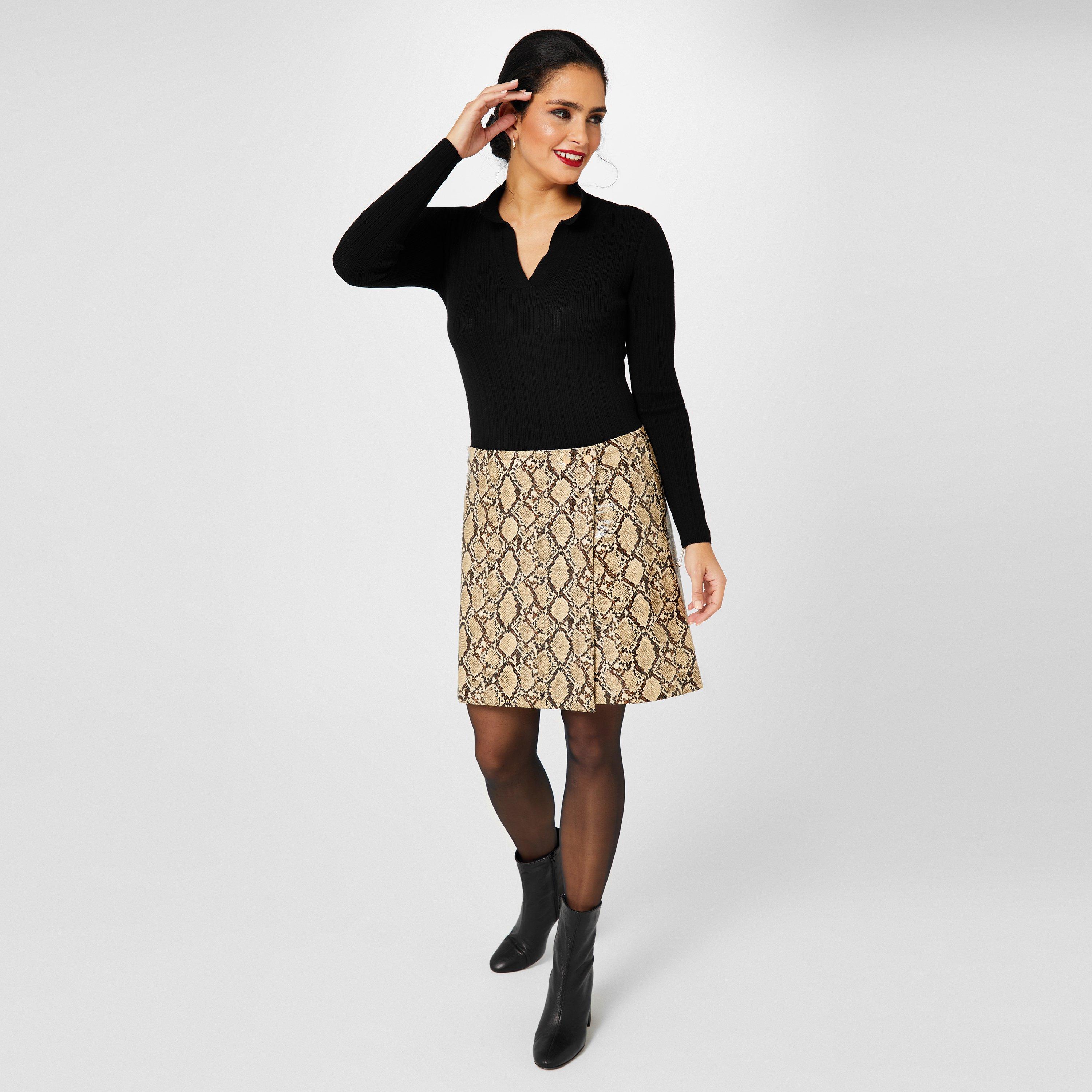 Biba Collar Ribbed Top