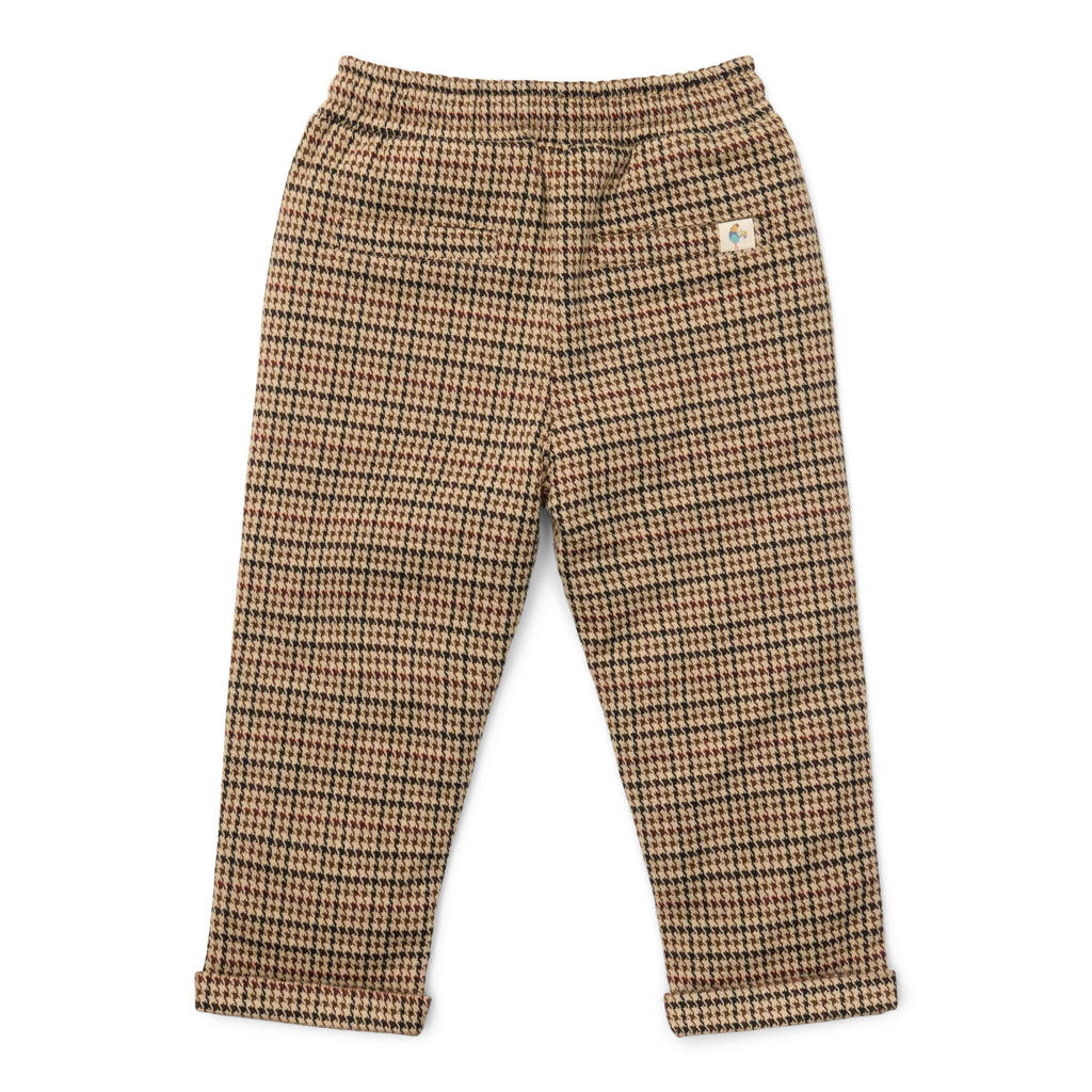 Little Dutch geruite broek bruin/beige/zwart