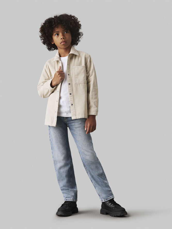 Calvin Klein CORDUROY STRAIGHT OVERSHIRT Pelican