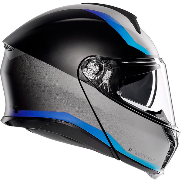 AGV - Casque Tourmodular Stray Noir Mat / Gris / Bleu