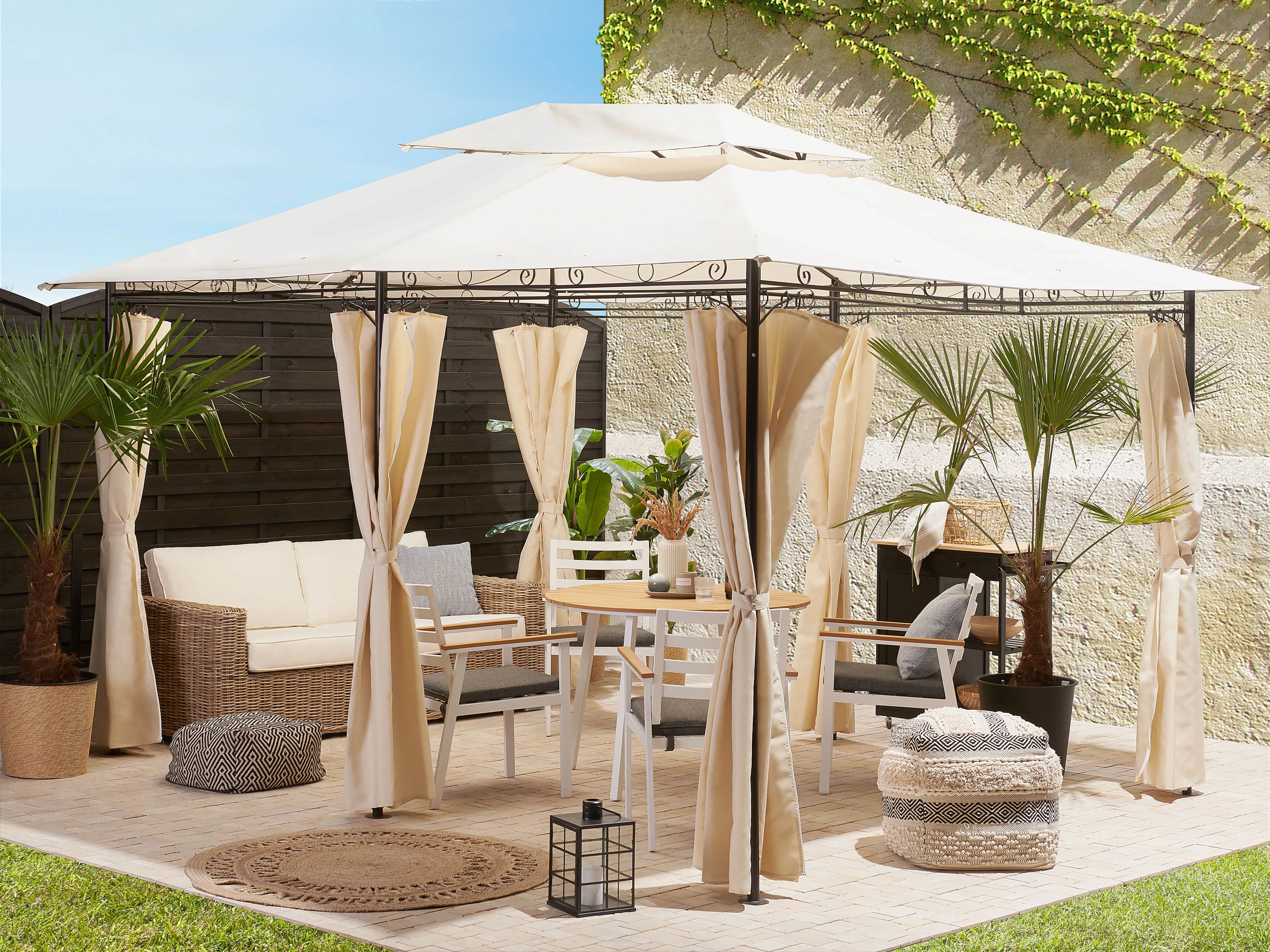 Paviljoen COLOS Metaal 400 cm 300 cm Beige