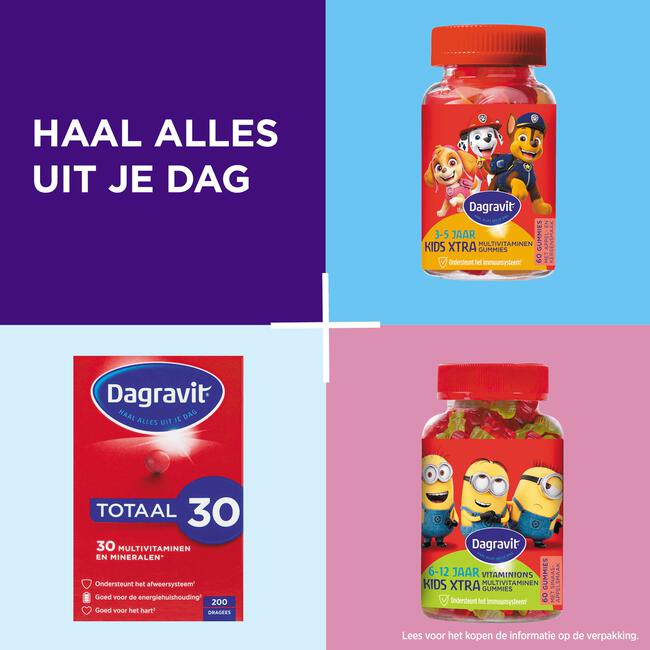 Dagravit Kids Xtra Paw Patrol 3-5 jaar 60 gummies