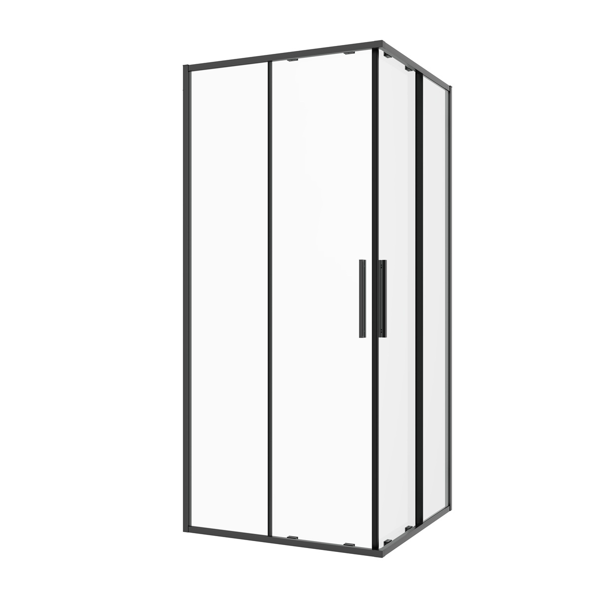 Badstuber Onda douchecabine 100x100cm zwart mat